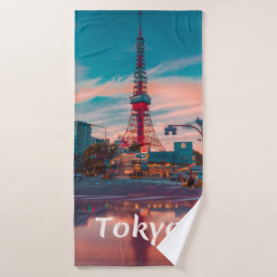 Tokyo Japan City Skytree Badehandtuch