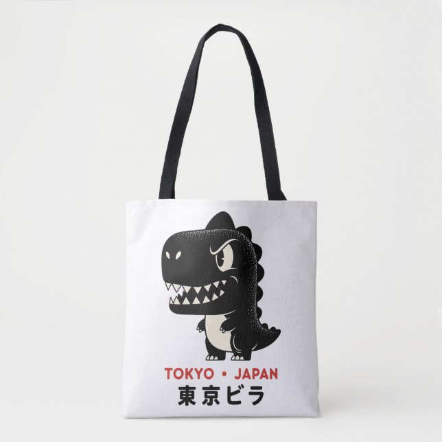 TOKYO JAPAN GODZILLA TOTE BAGS (Vorderseite)