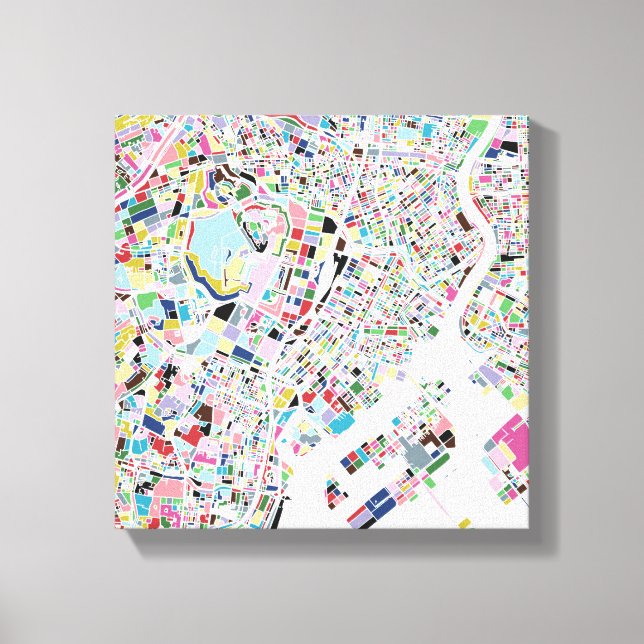 Tokyo Japan Map Leinwanddruck (Vorderseite)