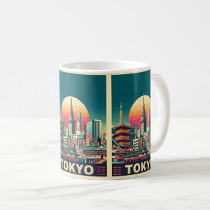 Tokyo Japan Reise RETRO Großartiges Kartengeschenk Kaffeetasse