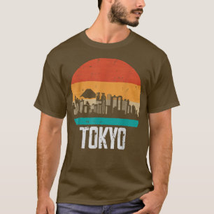 Tokyo Japan Retro Vintag Sunset Skyline Tokio 128 T-Shirt