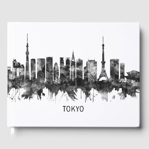 Tokyo Japan Skyline BW Gästebuch