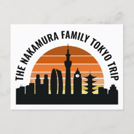 Tokyo Japan Sunset Custom Vacation Postkarte