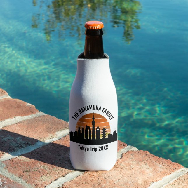 Tokyo Japan Sunset Custom Vacation Souvenir Flaschenkühler (In Situ Pool)