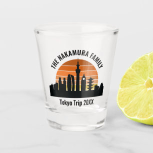 Tokyo Japan Sunset Custom Vacation Souvenir Schnapsglas