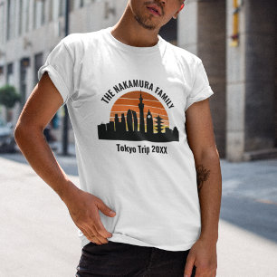Tokyo Japan Sunset Custom Vacation T-Shirt