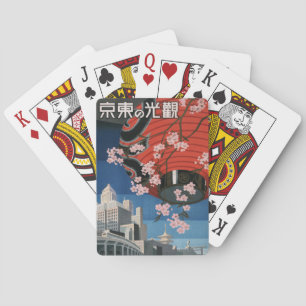 Tokyo Japan TravelPoster Playing Card Vintag1930er Spielkarten