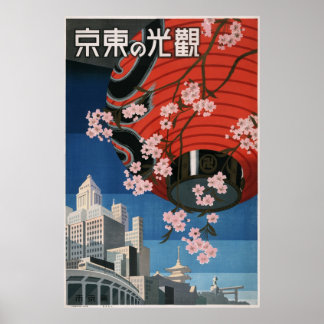 Tokyo Japan Vintage Reiseplakat Poster