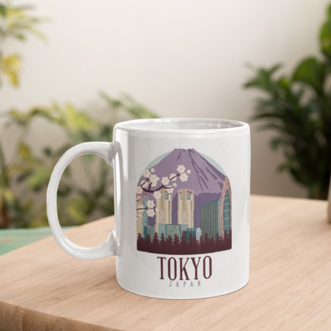 Tokyo Japan Vintage Travel Coffee Tasse (Tokyo Japan Vintage Travel Mug)