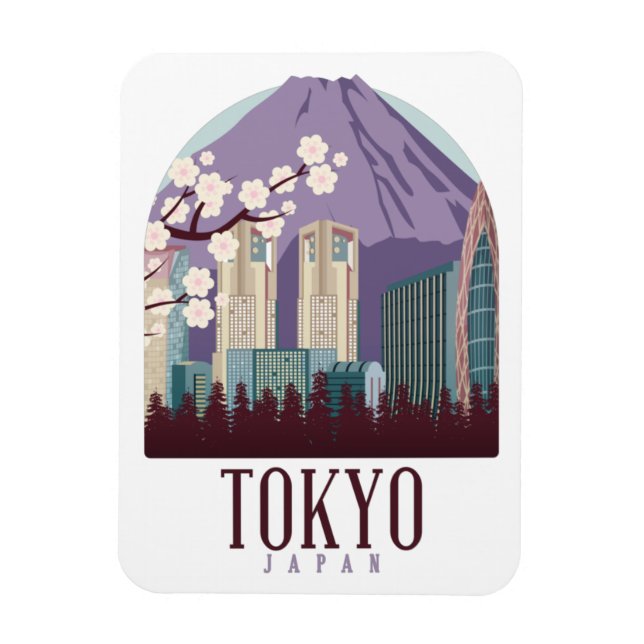 Tokyo Japan Vintage Travel Magnet
