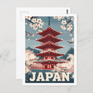 Tokyo Japan Vintager berühmter Reiseort Postkarte