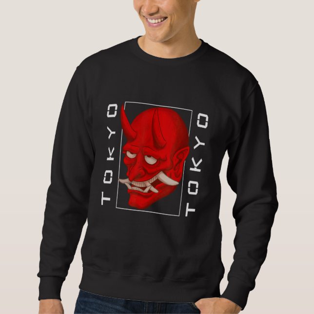 Tokyo Japanese Demon Oni Design Sweatshirt (Vorderseite)