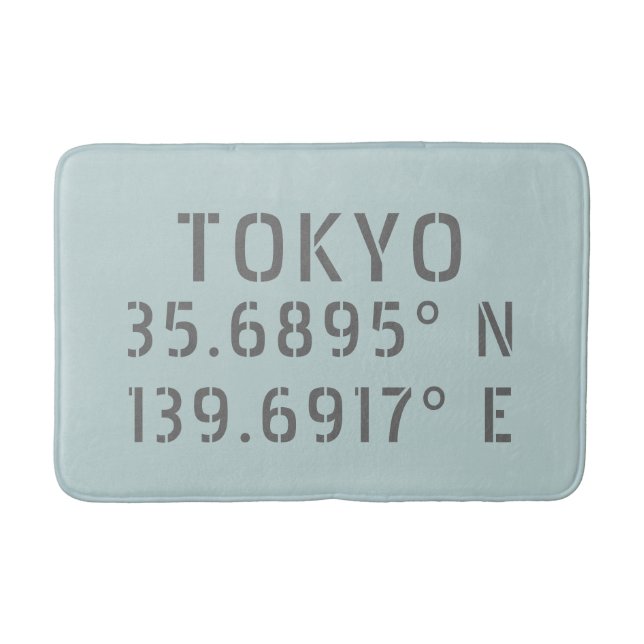 Tokyo Latitude Longitude Badematte (Vorderseite)