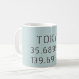 Tokyo Latitude & Longitude Kaffeetasse