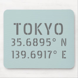 Tokyo Latitude & Longitude Mousepad