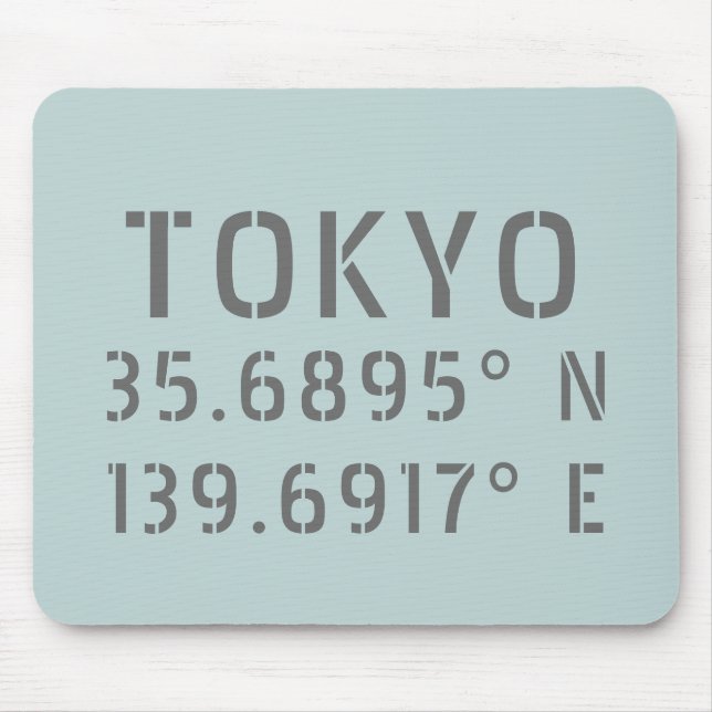 Tokyo Latitude & Longitude Mousepad (Vorne)
