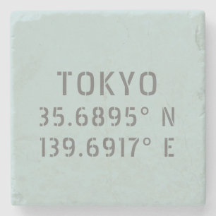 Tokyo Latitude Longitude Steinuntersetzer