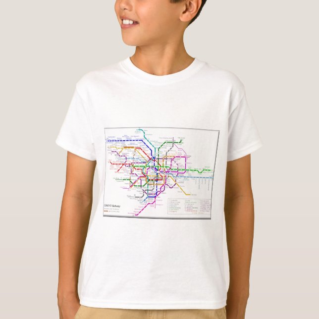 Tokyo-Metro-Karte T-Shirt (Vorderseite)