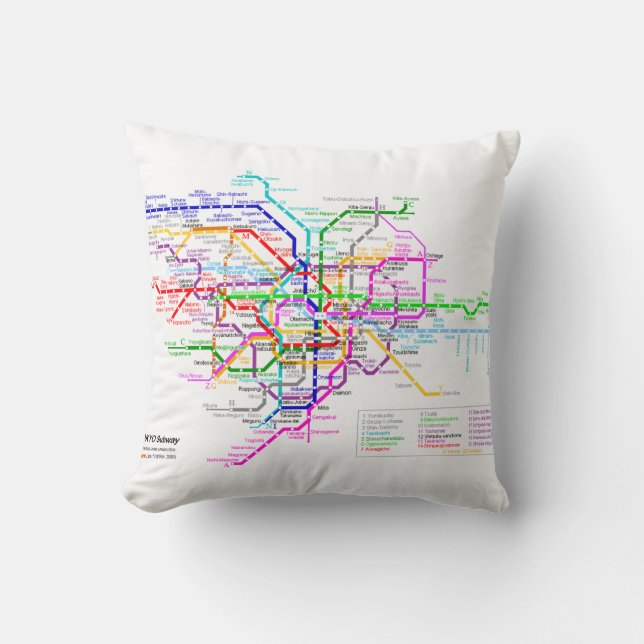 Tokyo-Metro Kissen (Vorderseite)