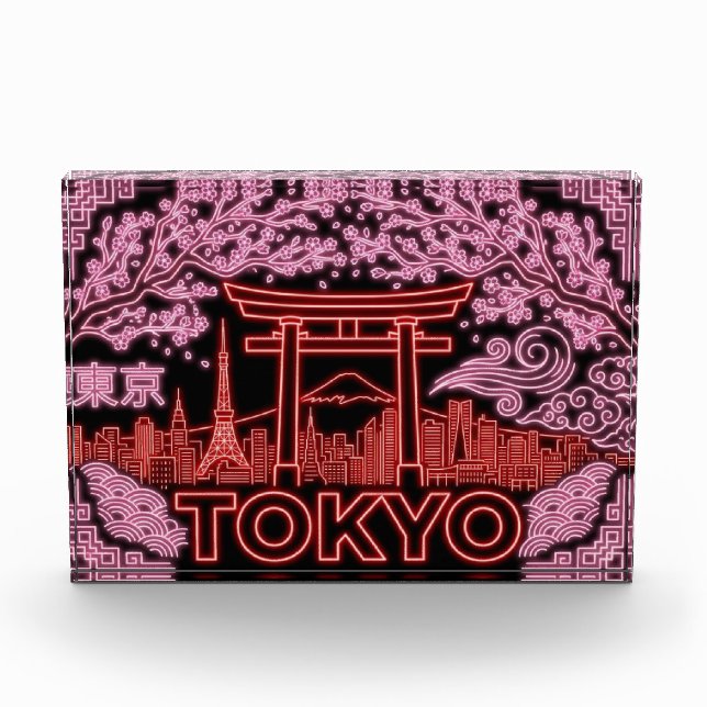 Tokyo Neon Design Foto Block  (Vorderseite)