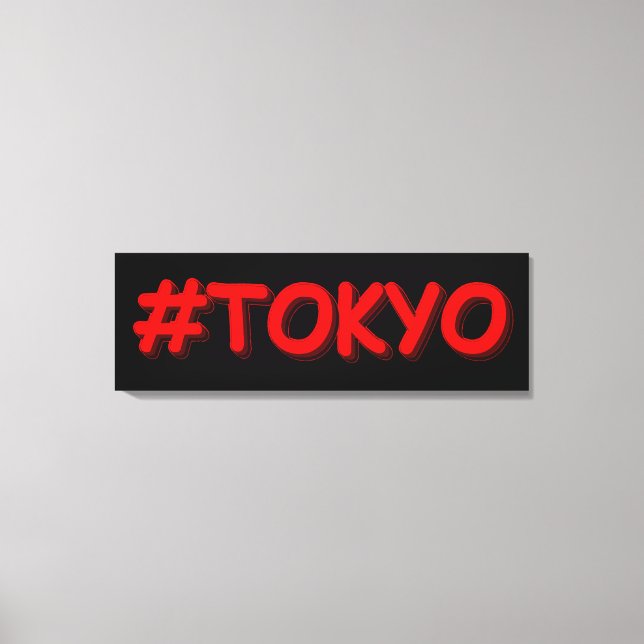 "#Tokyo" Niedliches Design. Jetzt kaufen Leinwanddruck (Vorderseite)