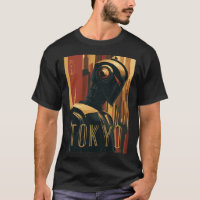 Tokyo Retro Art Deco Poster mit futuristischem Rob