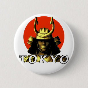 Tokyo Samurai Japan Button