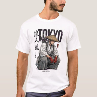 Tokyo Samurai Krieger - Japanischer Cyberpunk Roni T-Shirt