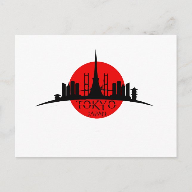 Tokyo-Sehenswürdigkeit Postkarte (Vorderseite)