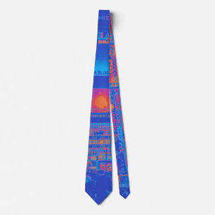 Tokyo Shinjuku Kabukicho Cyberpunk Neck Tie Krawatte