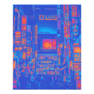 Tokyo Shinjuku Kabukicho Cyberpunk Poster