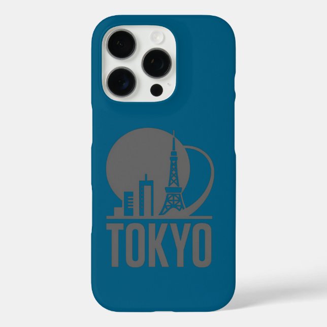 Tokyo Skyline Circle Design Case-Mate iPhone Hülle (Rückseite)