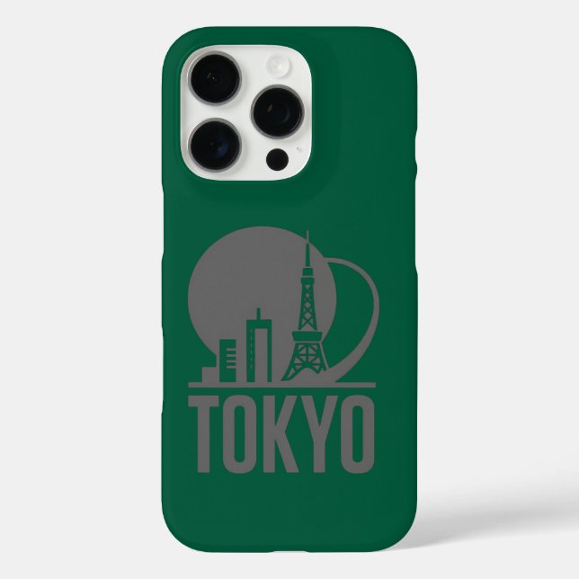 Tokyo Skyline Circle Design Case-Mate iPhone Hülle (Rückseite)