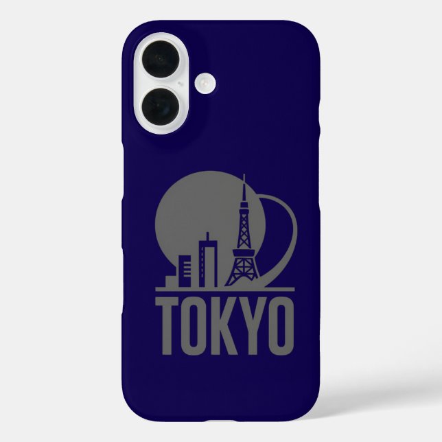 Tokyo Skyline Circle Design Case-Mate iPhone Hülle (Rückseite)