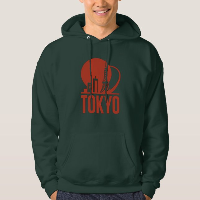 Tokyo Skyline Circle Design Hoodie (Vorderseite)