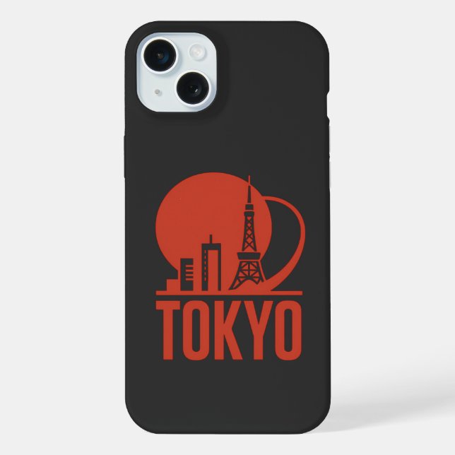 Tokyo Skyline Circle Design iPhone Hülle (Rückseite)