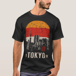 Tokyo Skyline erschüttert Moderne urbane Silhouett T-Shirt