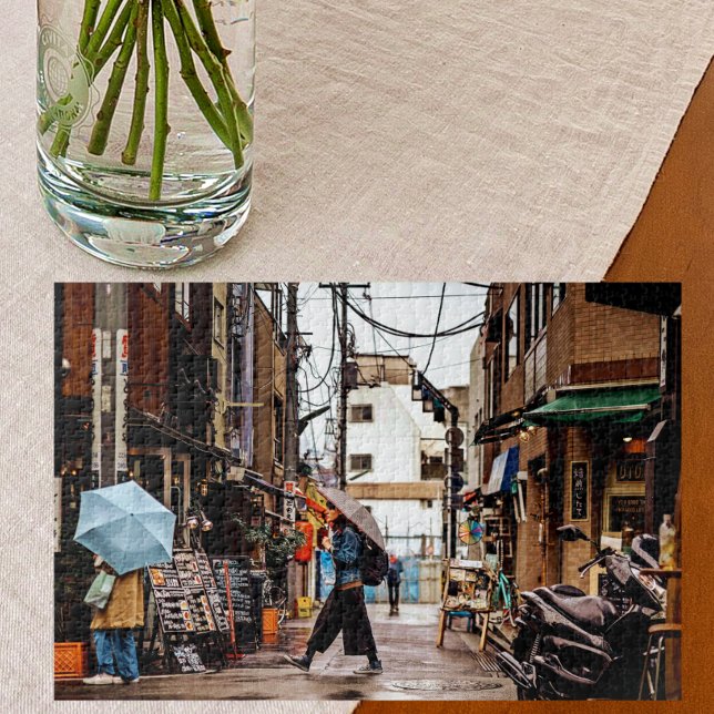 Tokyo Street Szene Japan Umbrellas Herausforderung Puzzle (Von Creator hochgeladen)