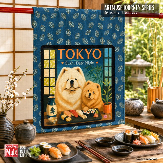 TOKYO SUSHI DATE NIGHT  Art Muse  -Chow Geschirrtuch (Von Creator hochgeladen)