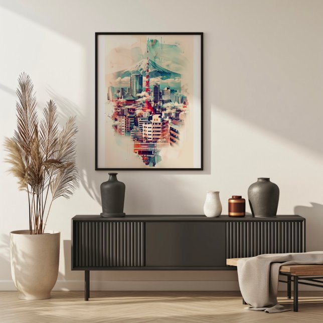 Tokyo Symphony: Tokyo Tower, Skytree and Mont Fuji Poster (Von Creator hochgeladen)