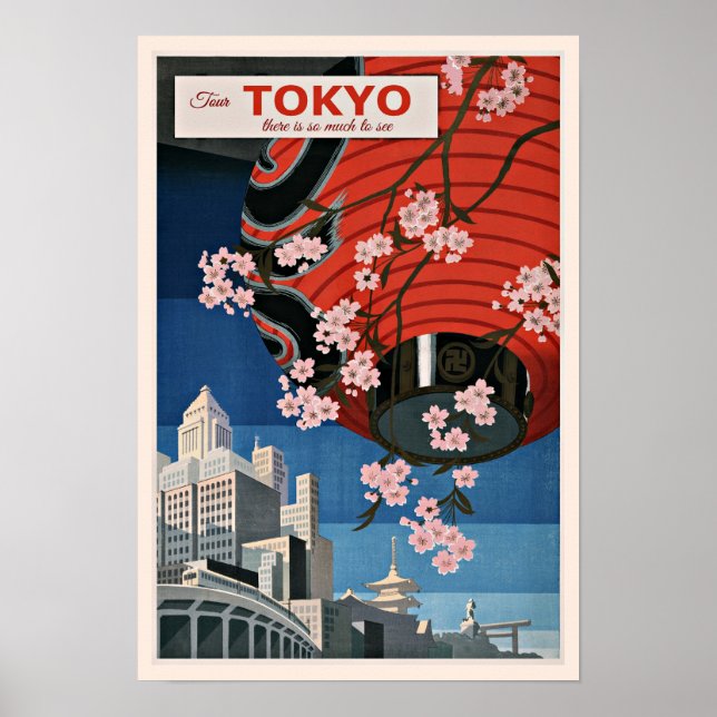 Tokyo Tour, Vintage-Reiseplakat, Poster (Vorne)