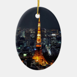 Tokyo Tower by Night: Keramik Ornament