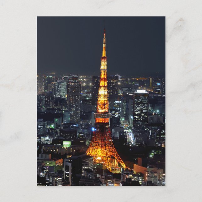 Tokyo Tower by Night: Postkarte (Vorderseite)