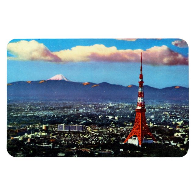 Tokyo Tower & Fuji (1960) Magnet (Horizontal)