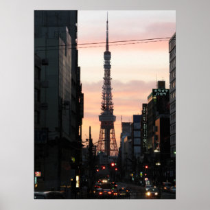 Tokyo Tower Sunrise 東 京 タ ワ 日 出 の Poster