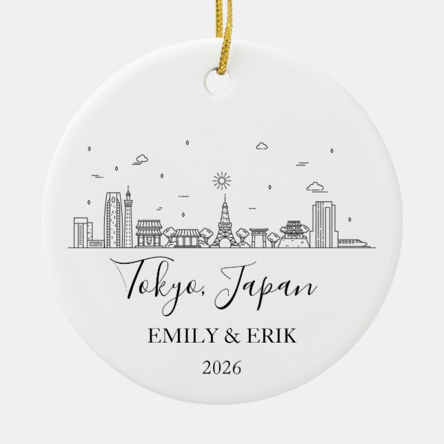 Tokyo Trip Ornament Engagement Honeymoon 2026  (Vorne)