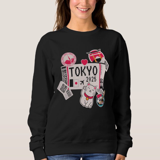 Tokyo Urlaub Flugticket Tokio 2025 Sweatshirt (Vorderseite)
