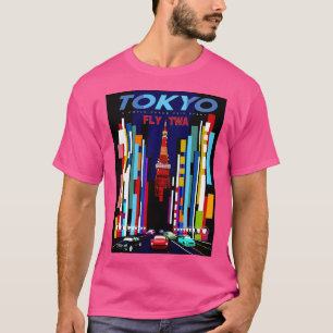 Tokyo Vintage Flieg nach Japan Tourismuswerbung Pr T-Shirt