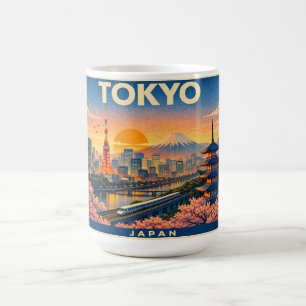 Tokyo Vintage Reise Poster Tasse
