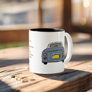 Tokyo Zitat Lapis Gray Figaro Auto Zweifarbige Tasse